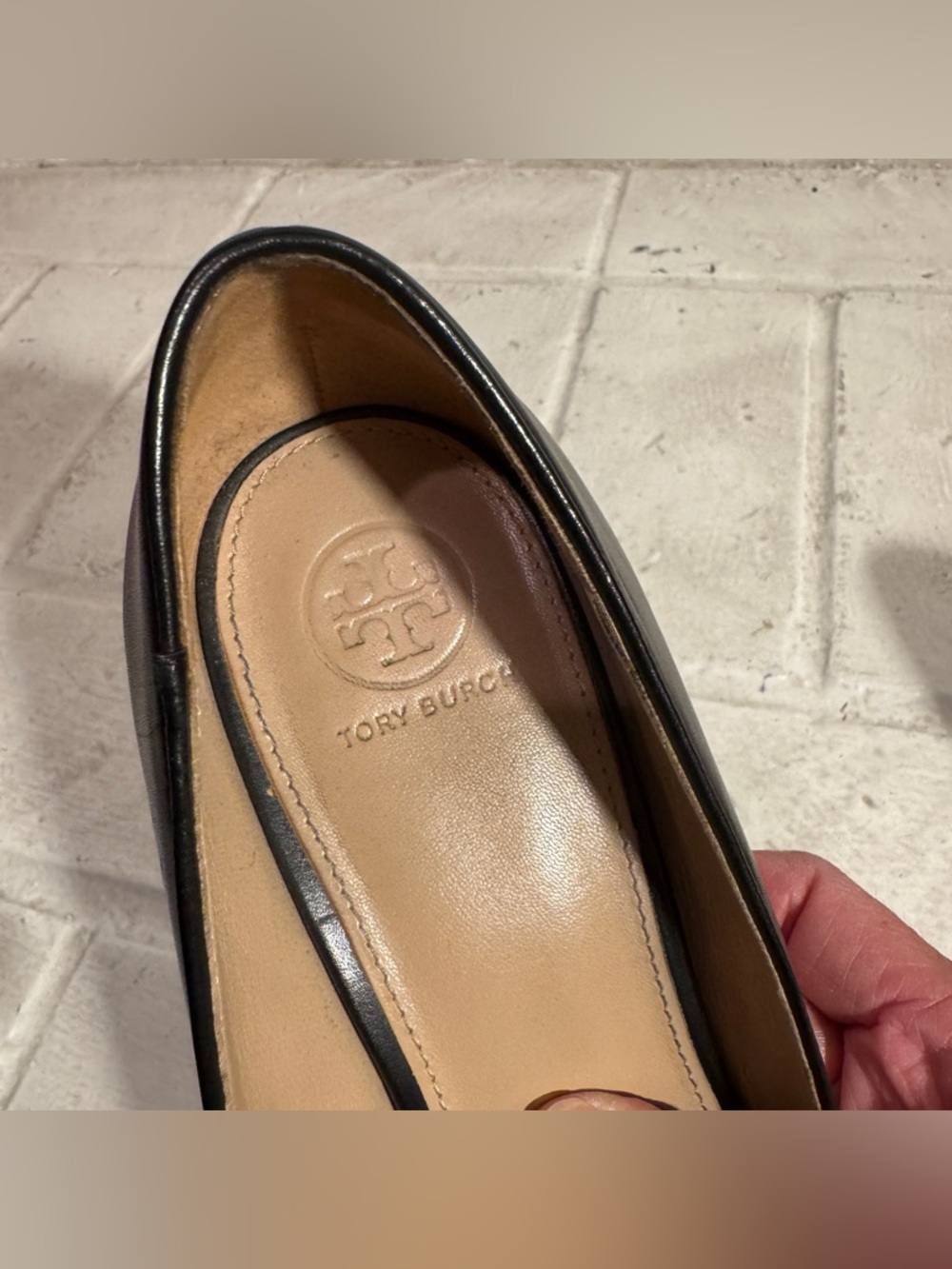 Tory Burch Black Leather Janey 50mm Block Heel Pumps - Size 10 - Picture 8 of 14